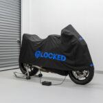 Motorbike storage in Alloa in a secure unit at Locked Self Storage Alloa, protected with a custom cover and trickle charger for safe winter storage.