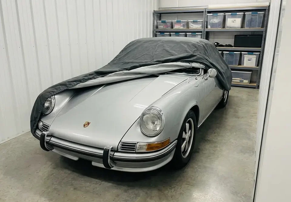 Car storage in Alloa with a secure drive-up storage unit and roller shutter door