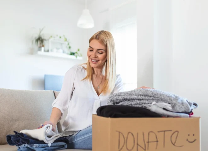How to declutter your home by donating unwanted clothes and decluttering homes with organised storage solutions