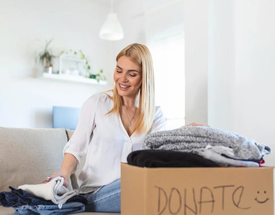How to declutter your home by donating unwanted clothes and decluttering homes with organised storage solutions